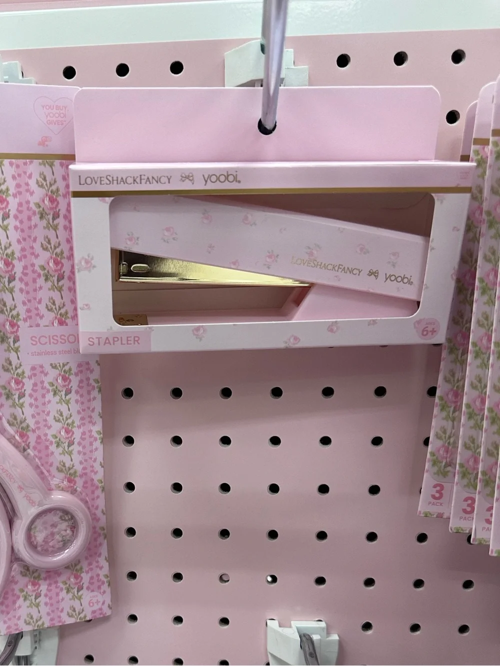 LoveShackFancy Pink and Gold Floral Stapler - Stationary